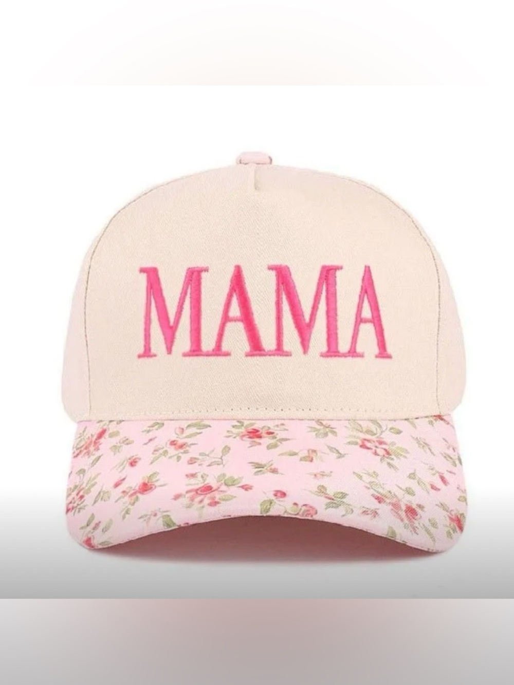 Zenana Outfitters MAMA Floral Pink Baseball Cap
